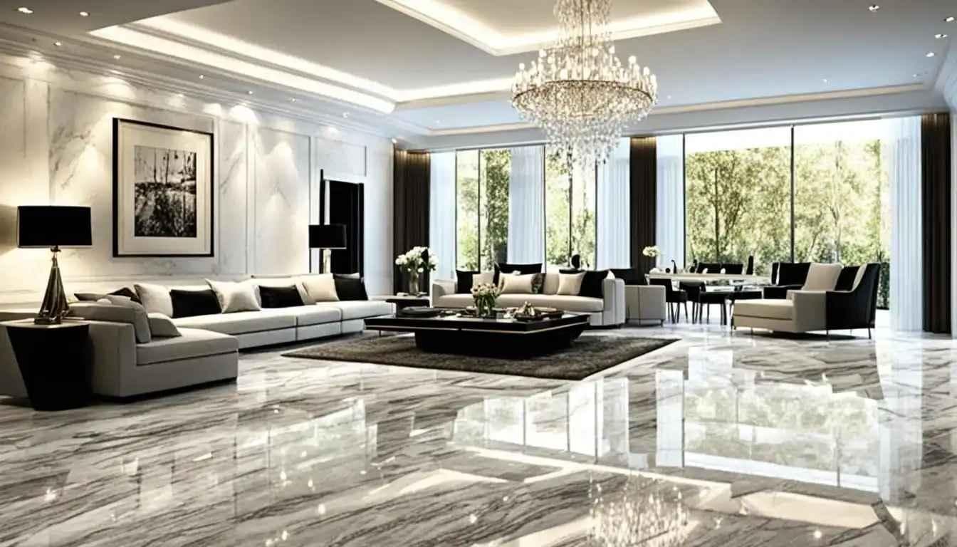 Premium marble flooring installation featuring high-quality natural stone, precision craftsmanship, seamless finishes, and elegant luxury aesthetics for modern residential and commercial interiors.