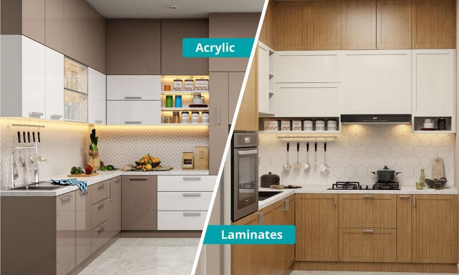 Kitchen countertop and backsplash design with modern materia