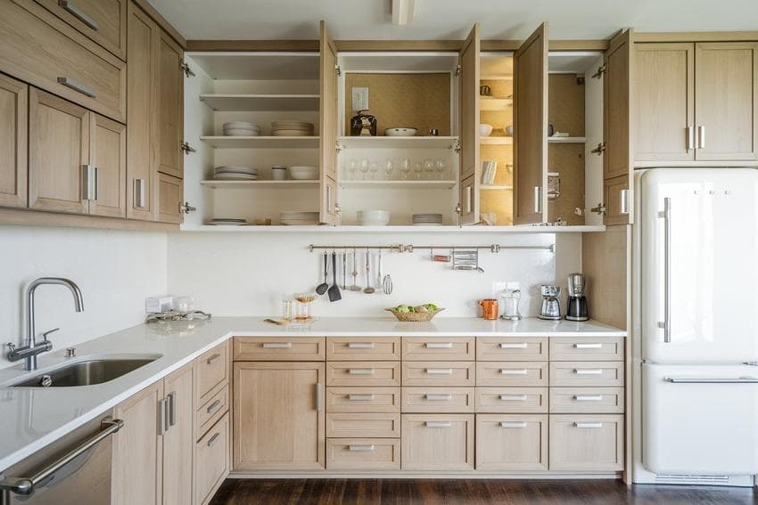 Modern kitchen soft close drawers with smooth operation