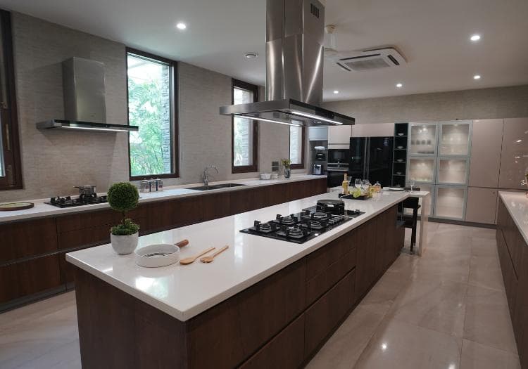 Modern kitchen soft close drawers with smooth operation