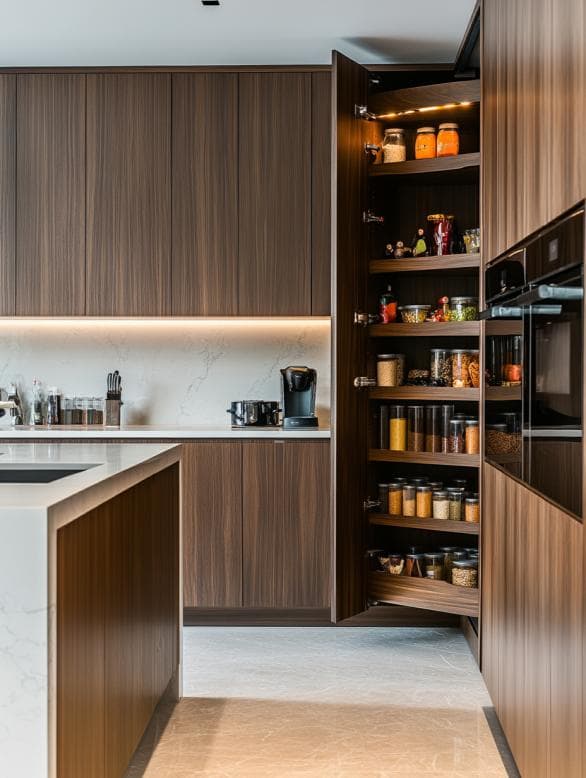 Luxury pantry unit with premium storage solutions