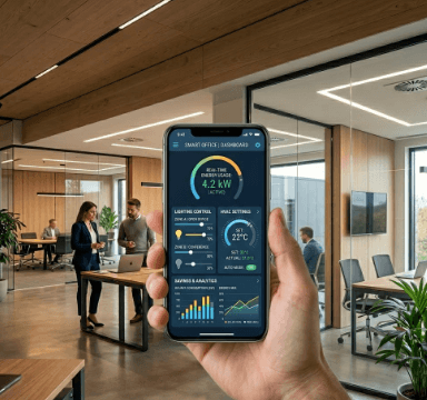 Smart energy management systems are transforming commercial interiors by improving efficiency and reducing operational costs. These systems use advanced sensors and automation to monitor electricity usage in real time. This project demonstrates how commercial spaces can benefit from intelligent energy control. By dividing the workspace into zones and managing power consumption strategically, businesses can significantly reduce waste. With features like remote monitoring, automated scheduling, and load management, energy systems become more efficient and sustainable. This makes energy management an essential component of modern smart interiors.