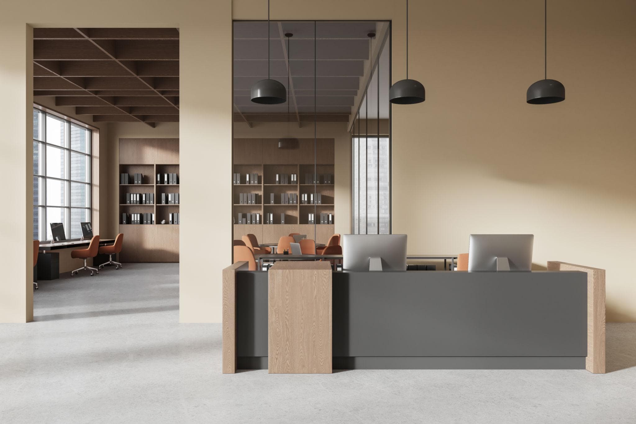 Modern office interior design in Lower Parel Mumbai with premium workspace and meeting rooms