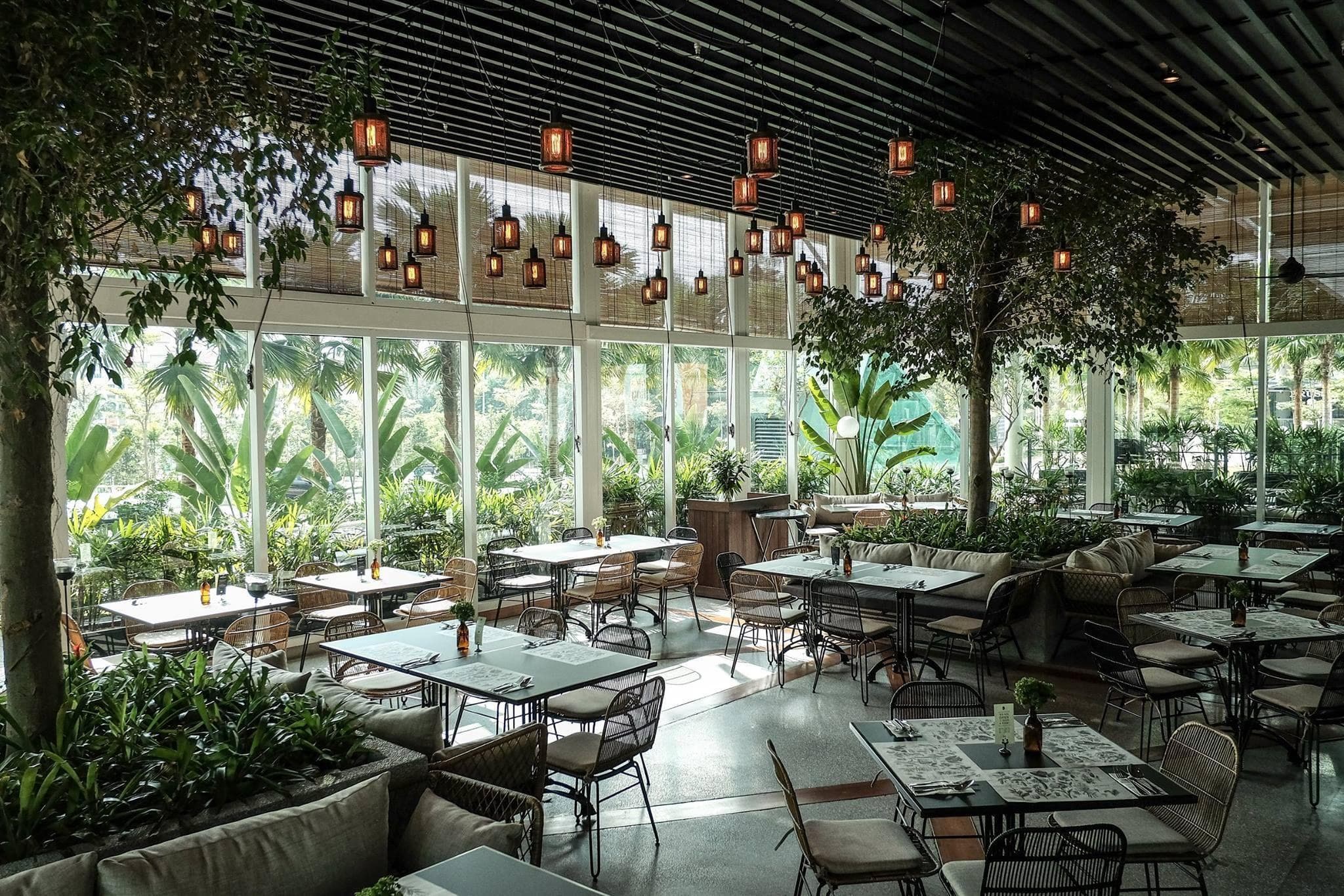 Modern instagrammable cafe interior design in Pune with aesthetic seating and artistic decor